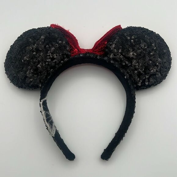 DISNEY - CLASSIC BLACK AND RED MINNIE MOUSE SEQUIN EARS - Picture 2 of 3